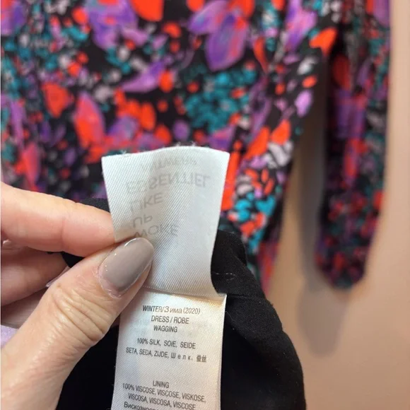 *Essentiel Antwerp Wagging Floral Silk Jacquard Dress size 34 - Picture 7 of 8